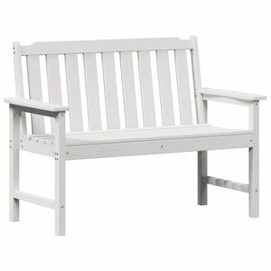 vidaXL Puutarhapenkki Valkoinen 120 x 59 x 88 cm HDPE