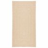 vidaXL Matto ZIZUR beige 60x110 cm juuttityyli sis&auml;- ja ulkok&auml;ytt&ouml;&ouml;n