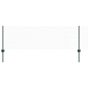 vidaXL Kuusikulmainen aita pylv&auml;&auml;ll&auml; 50 x 0,6 m PVC-pinnoitettu ter&auml;s