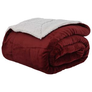 vidaXL Heittopeitto Bordeaux punainen 5FT King Size 1.64 kg Fleese