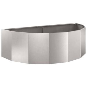 vidaXL Kukkalaatikko Hopea 120 x 60 x 35 cm Ruostumaton ter&auml;s