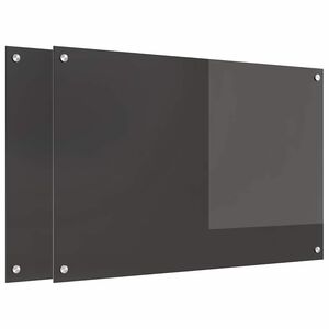 vidaXL Keitti&ouml;n suojapaneeli 2 pcs Tumma harmaa 90 x 60 cm