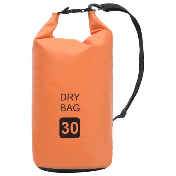 vidaXL Kuivapussi oranssi 30 l PVC