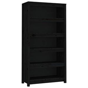 vidaXL Kirjahylly musta 80x35x154 cm t&auml;ysi m&auml;nty