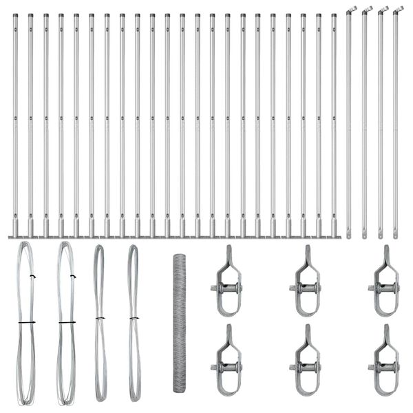 vidaXL Aitalatu Hopea 50 x 1,5 m (36 mm verkko) Ter&auml;s