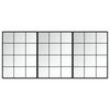 vidaXL Seinäpeilit 3 kpl musta 80x60 cm metalli