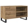 vidaXL LP-levyjen s&auml;ilytyskaappi artesaani tammi 84,5x38x48 cm puu