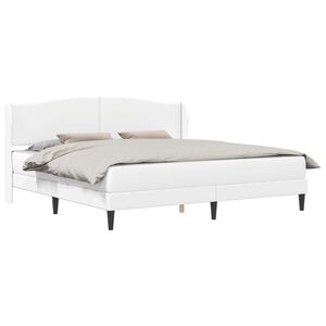 vidaXL S&auml;ngyn runko p&auml;&auml;tyll&auml; valkoinen 6FT Super King Size Keinonahka