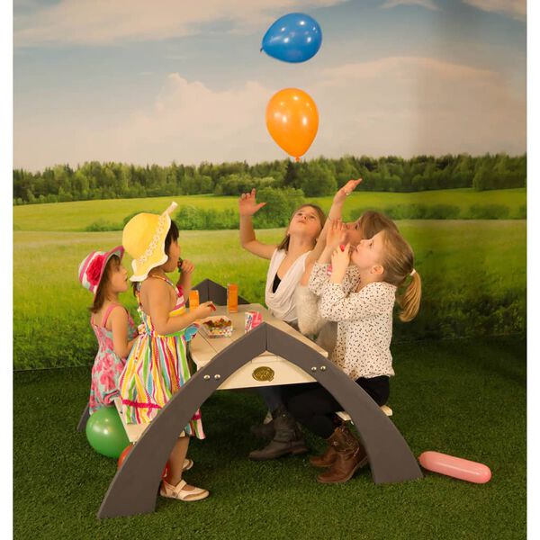 AXI Lasten piknikpöytä Kylo harmaa ja valkoinen