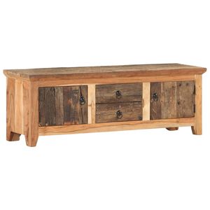 vidaXL TV-taso 120x30x40 cm t&auml;ysi akaasiapuu ja kierr&auml;tetty t&auml;yspuu