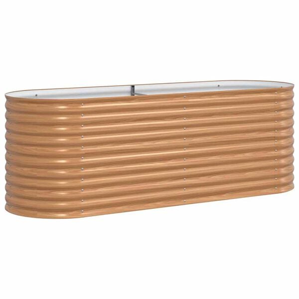 vidaXL Korotettu penkki Ruskea 240 x 80 x 81 cm Teräs