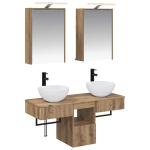 vidaXL Kylpyhuoneen kaappisetti 5 pcs Artisaanitammi 43 x 16 x 62,5 cm