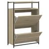 vidaXL Kenk&auml;kaappi Sonoma-tammi 75x34x112 cm tekninen puu