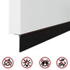 vidaXL Kierteellinen oven harjasulku 6 pcs Ruskea 100 cm Alumiiniseos