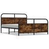 vidaXL Metallinen s&auml;ngynrunko ilman patjaa savutammi 200x200 cm