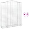 vidaXL Kaarevat kivikorit 12 kpl 200x50x220/240 cm galvanoitu rauta