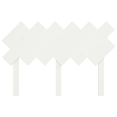 vidaXL Sängynpääty valkoinen 122,5x3x80,5 cm täysi mänty