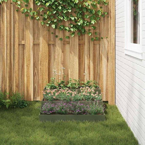 vidaXL Puutarha ruukku Oliivivihreä 90 x 90 x 35 cm