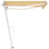 vidaXL Sis&auml;&auml;nkelattava markiisi LED/tuulisensori 300x250cm keltavalk.