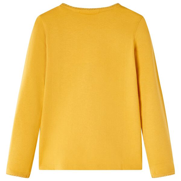 Lasten pitkähihainen T-paita tumma okra 92