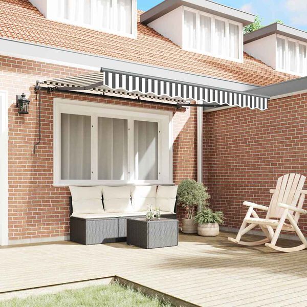 vidaXL Vetoutuva markiisi Antrasiitti 350 x 200 cm kangas