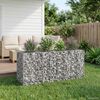 vidaXL Gabion Kohotettu Peti Hopea 170 x 50 x 80 cm Galvanoitu ter&auml;s