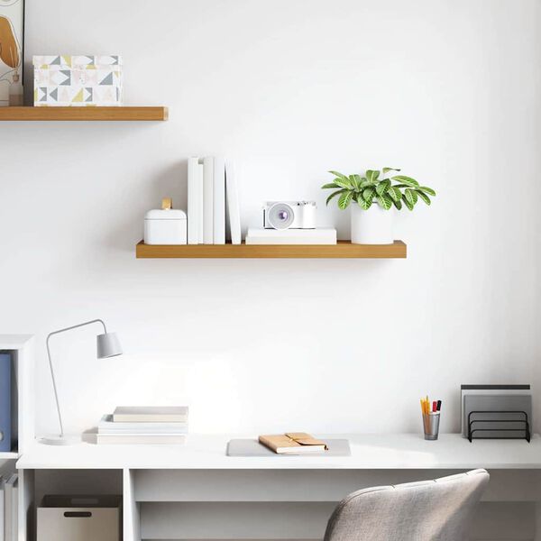 vidaXL Sein&auml;hylly s&auml;ilytystilassa Beige 80 x 23,5 x 4 cm Tekninen puu