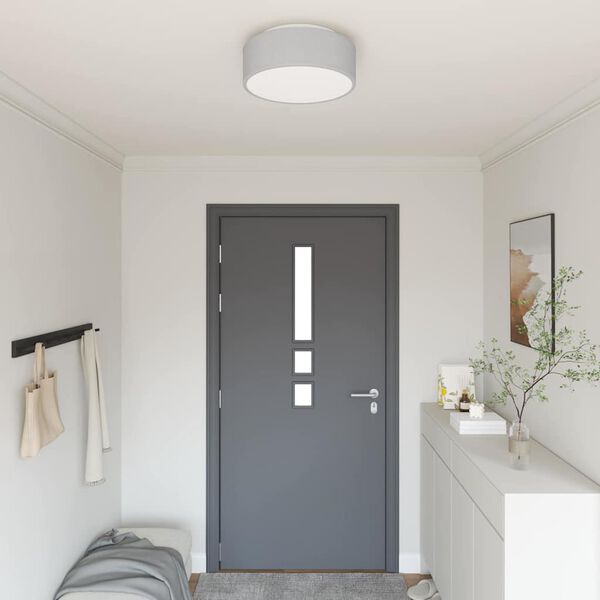 vidaXL Kattovalo valokeiloilla Harmaa 38 x 38 x 13,5 cm kangas