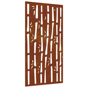 vidaXL Puutarhasein&auml;koriste 105x55 cm corten ter&auml;s bambukuvio