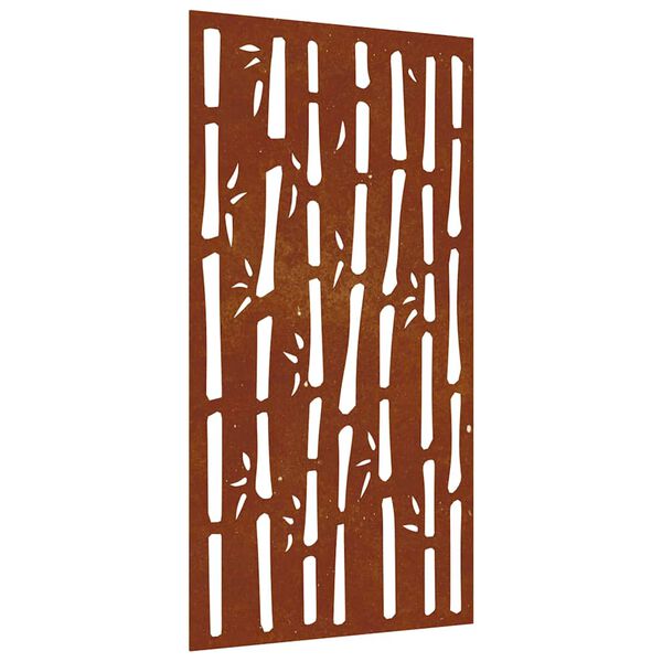vidaXL Puutarhasein&auml;koriste 105x55 cm corten ter&auml;s bambukuvio