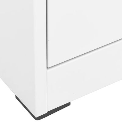 vidaXL Arkistokaappi valkoinen 90x46x134 cm teräs