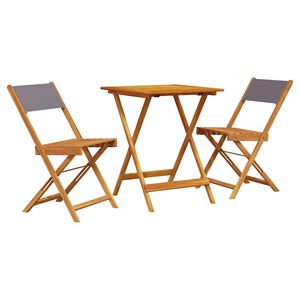 vidaXL 3-osainen Bistrosarja antrasiitti kangas ja t&auml;ysi m&auml;nty