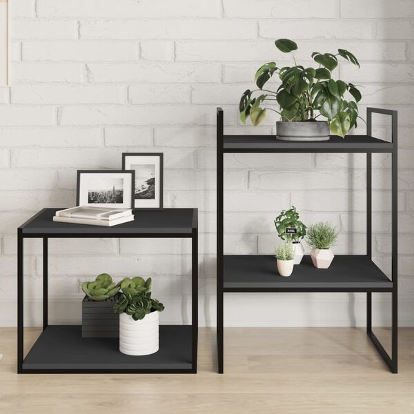 vidaXL Kirjahyllytasot 4 kpl harmaa 40x50x1,5 cm lastulevy