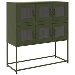 vidaXL Senkki oliivinvihre&auml; 100,5x39x107 cm kylm&auml;valssattu ter&auml;s