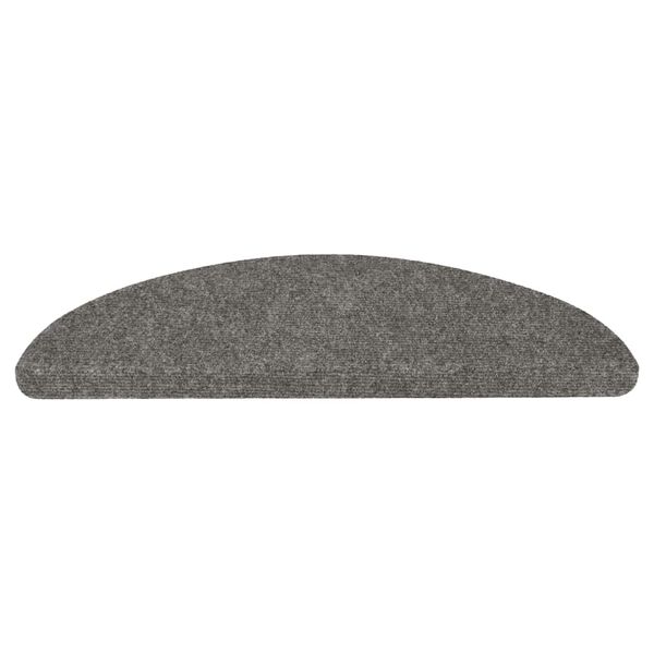 vidaXL Itsekiinnittyv&auml;t porrasmatot 15 kpl 56x17x3 cm harmaa