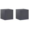 vidaXL Kasviteline 2 pcs Antrasiitti 40 x 40 x 40 cm Galvanoitu ter&auml;s