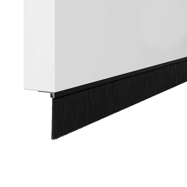 vidaXL Kierteellinen oven harjasulku 6 pcs Musta 100 cm Alumiiniseos