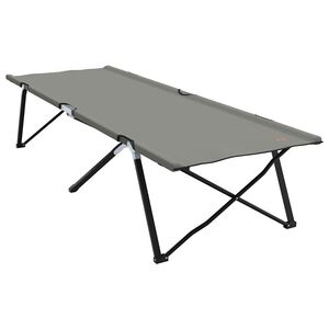 vidaXL Taitettava leirint&auml;vuode Harmaa 206 x 76 x 74 cm