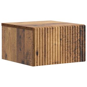 vidaXL Sein&auml;lle Kiinnitett&auml;v&auml; Y&ouml;p&ouml;yt&auml; Vanha puu 33 x 34,5 x 20 cm