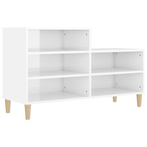 vidaXL Kenk&auml;kaappi korkeakiilto valkoinen 102x36x60 cm tekninen puu