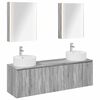 vidaXL Kylpyhuoneen kaappisetti 5 pcs Harmaa Sonoma Tekninen puu