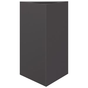 vidaXL Puutarhakukkalaatikko musta kolmio 50x43x75 cm ter&auml;s