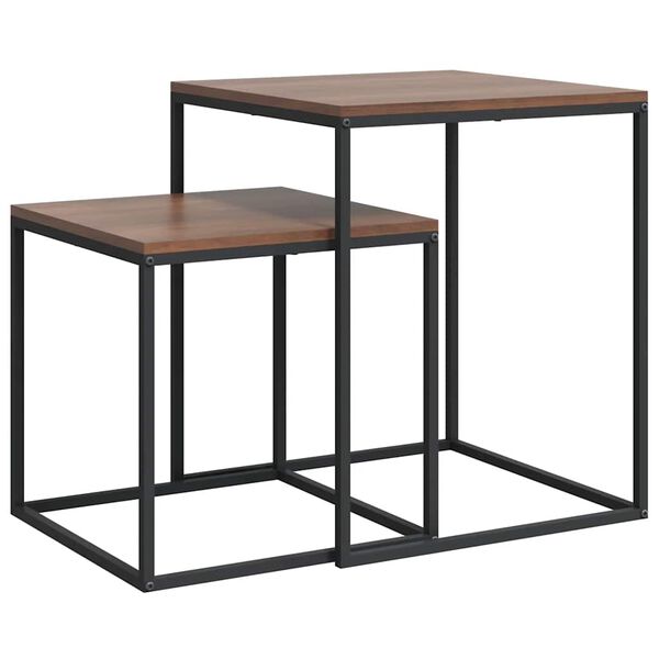 vidaXL Sohvap&ouml;yt&auml;sarja 2 kpl tekninen puu ja metalli