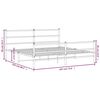 vidaXL Metallinen sängynrunko päädyillä valkoinen 183x213 cm
