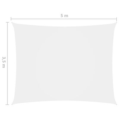 vidaXL Aurinkopurje Oxford-kangas suorakaide 3,5x5 m valkoinen