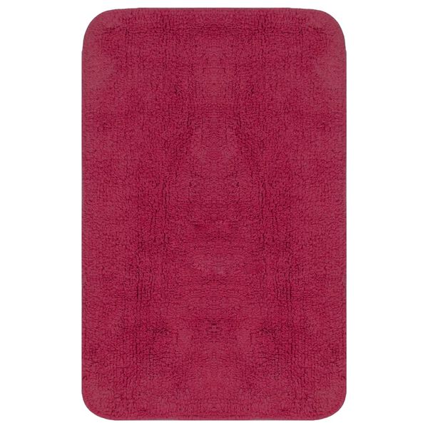vidaXL Kylpyhuoneen mattosarja 3 osaa kangas fuksia