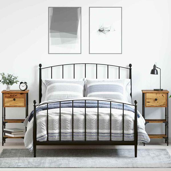 vidaXL Y&ouml;p&ouml;yt&auml;kaappi laatikon kanssa 2 pcs Ruskea 33.5 x 36 x 70 cm