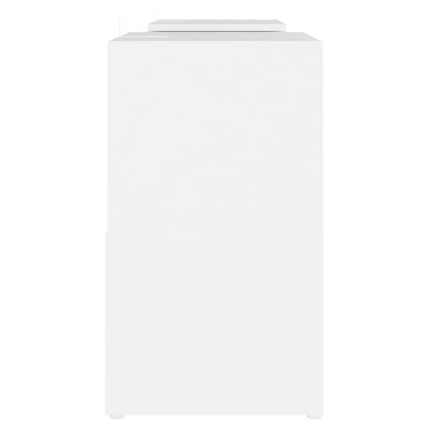 vidaXL TV-taso valkoinen 104x30x52 cm tekninen puu