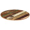 vidaXL Pyöreä pöytälevy 60 cm 15-16 mm täysi kierrätetty puu