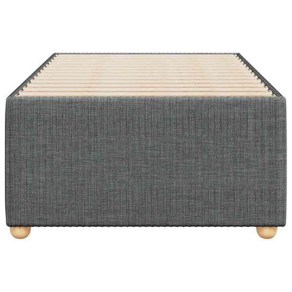 vidaXL Sängynrunko tummanharmaa 90x190 cm kangas